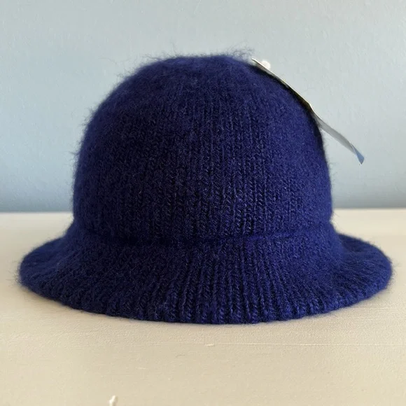 Vintage Navy Blue Wool Hat - Picture 1 of 11